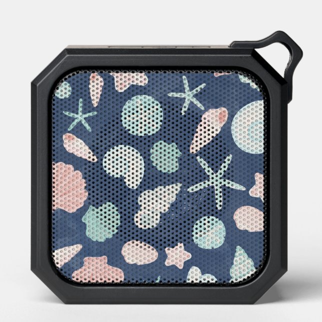 seashells pattern bluetooth speaker (Front)