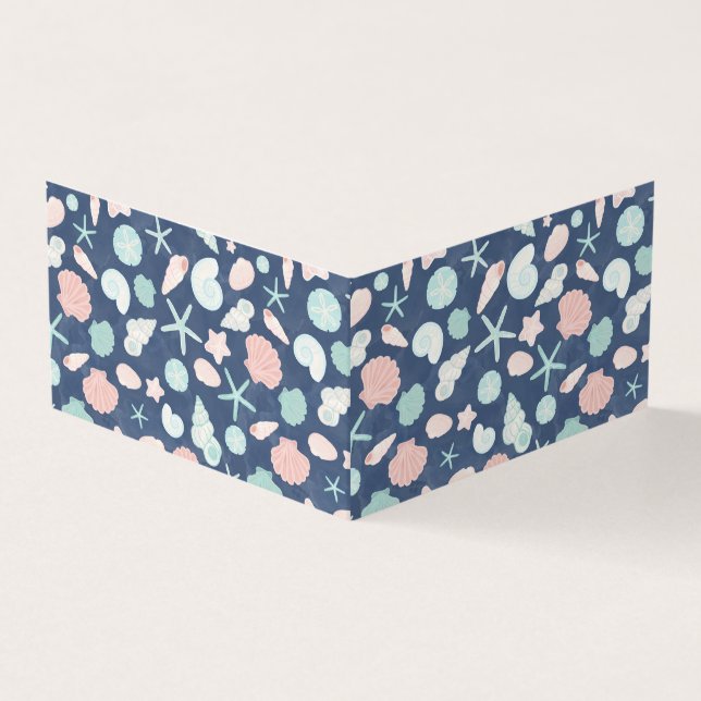 seashells pattern business card (Outside)