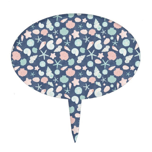 seashells pattern cake topper (Front)