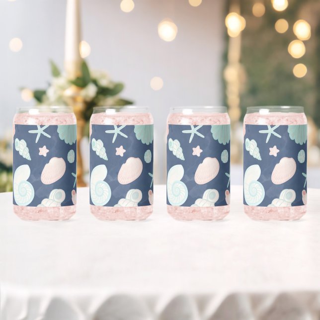 seashells pattern can glass (Insitu (Wedding))