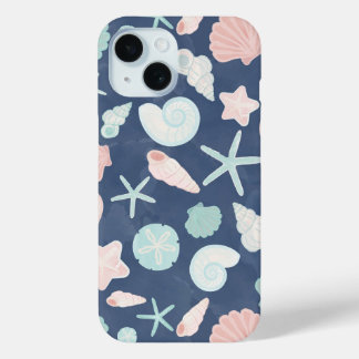 seashells pattern iPhone 15 case