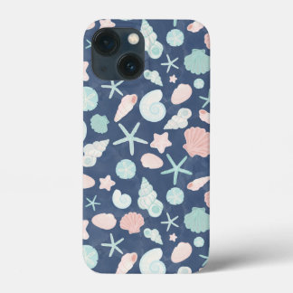 seashells pattern iPhone 13 mini case