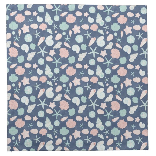 seashells pattern cloth napkin (Front)