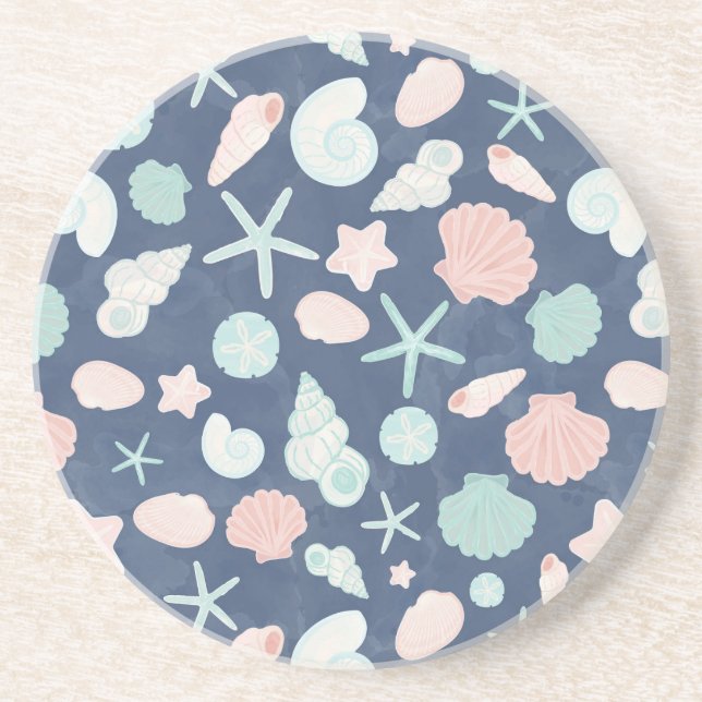 seashells pattern coaster (Front)