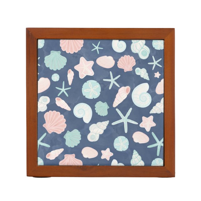seashells pattern desk organizer (Front)