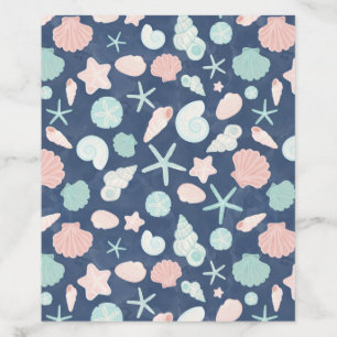 seashells pattern envelope liner