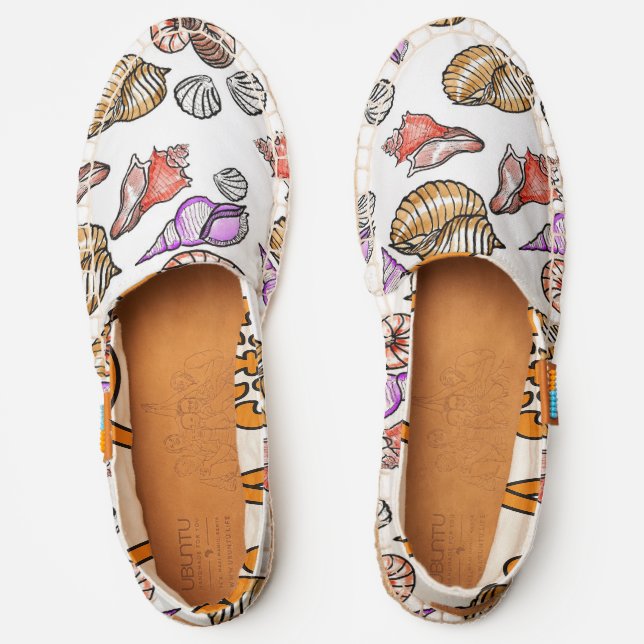 Seashells Pattern  Espadrilles (Front)