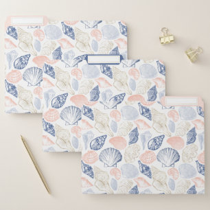 Seashells Pattern File Folder