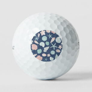 seashells pattern golf balls