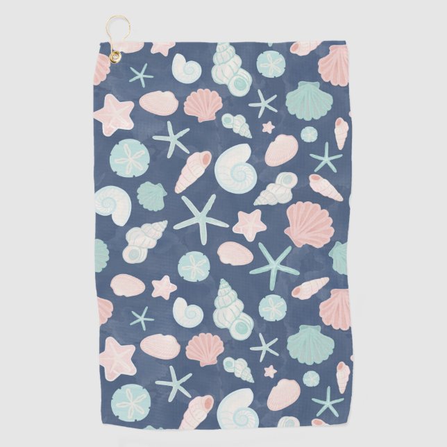 seashells pattern golf towel (Front)