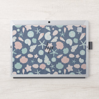 seashells pattern HP laptop skin