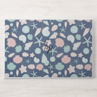seashells pattern HP laptop skin