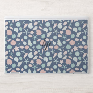 seashells pattern HP laptop skin