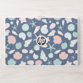 seashells pattern HP laptop skin