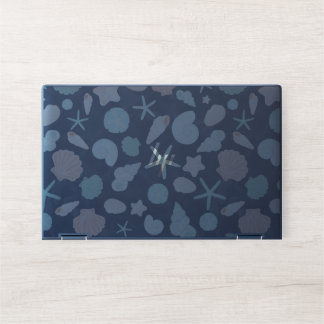 seashells pattern HP laptop skin