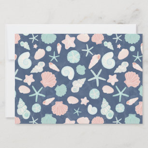 seashells pattern invitation