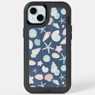 seashells pattern iPhone 15 plus case
