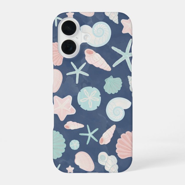 seashells pattern iPhone case (Back)