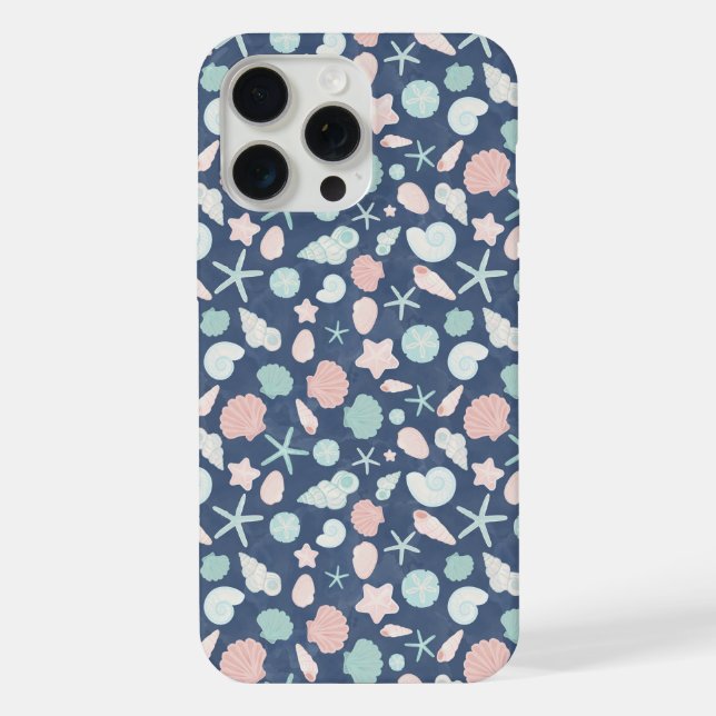 seashells pattern iPhone case (Back)