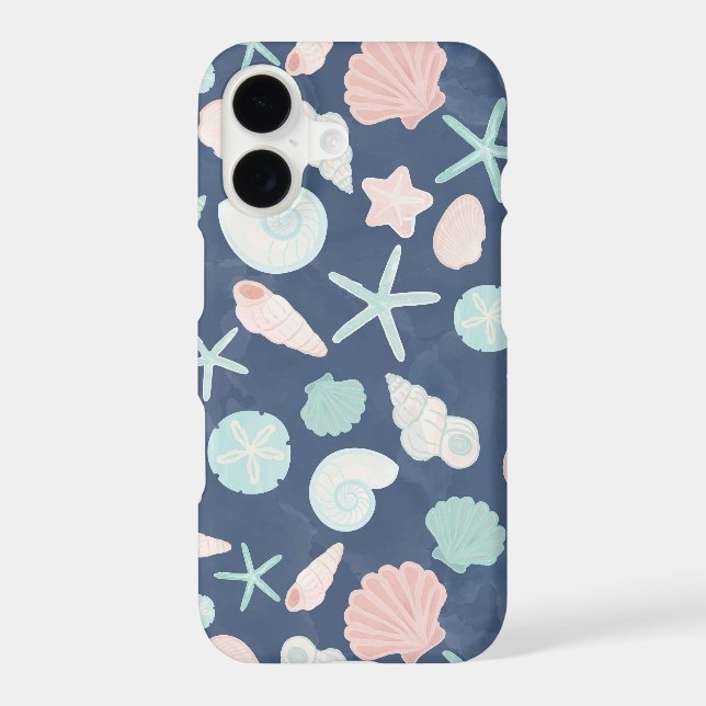 seashells pattern iPhone case (Back)
