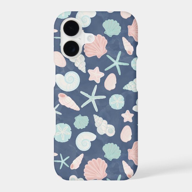 seashells pattern iPhone case (Back)