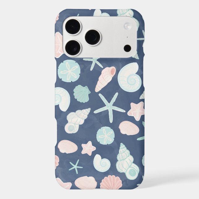 seashells pattern iPhone case (Back)