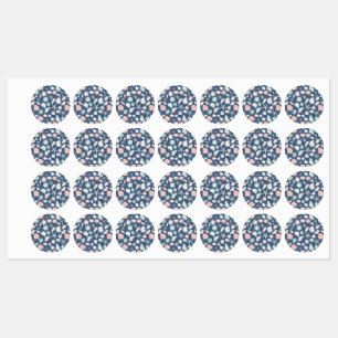 seashells pattern labels