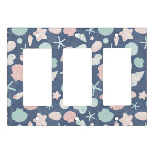 seashells pattern light switch cover
