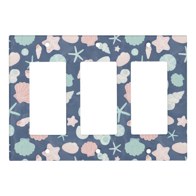 seashells pattern light switch cover (Front)