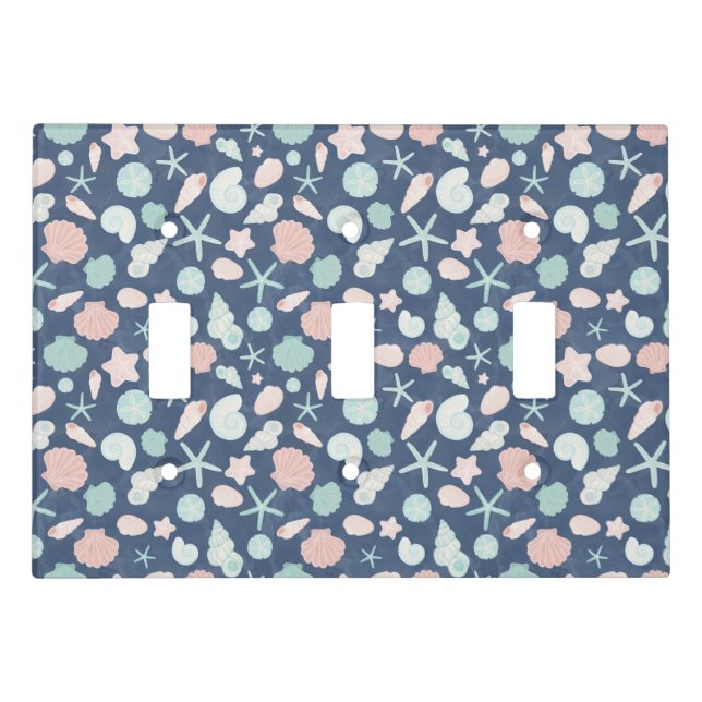 seashells pattern light switch cover (Front)