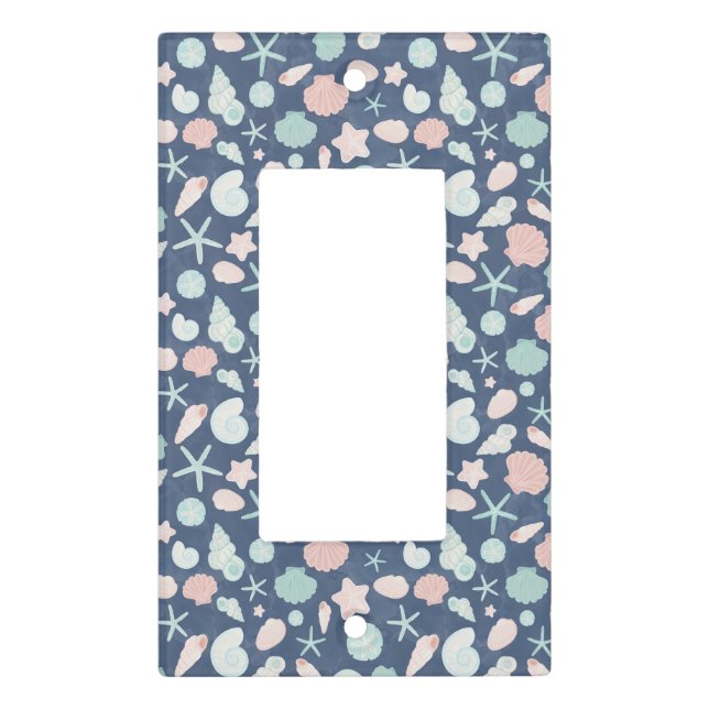 seashells pattern light switch cover (Front)
