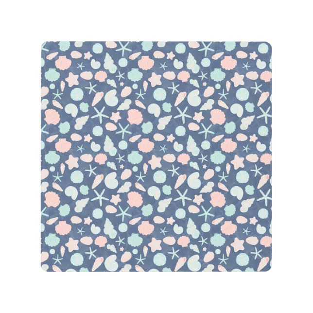 seashells pattern metal print (Front)