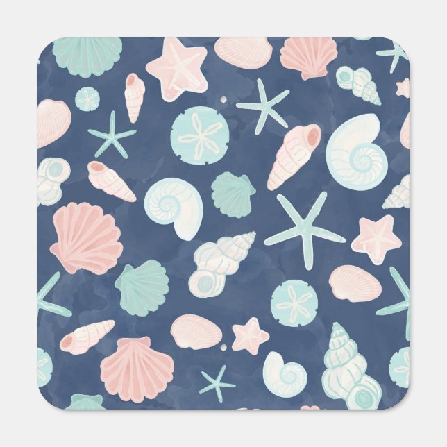 seashells pattern metal sign (Front)