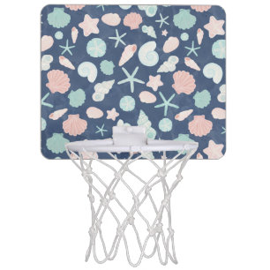 seashells pattern mini basketball hoop