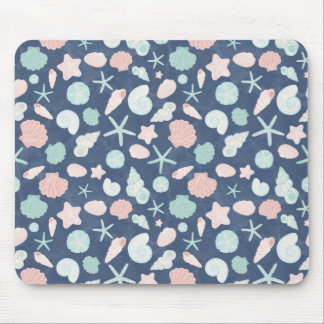 seashells pattern mouse pad