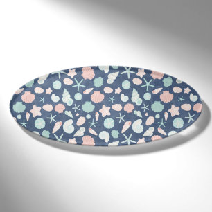 seashells pattern name tag