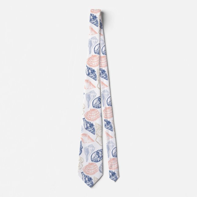 Seashells Pattern   Neck Tie (Front)
