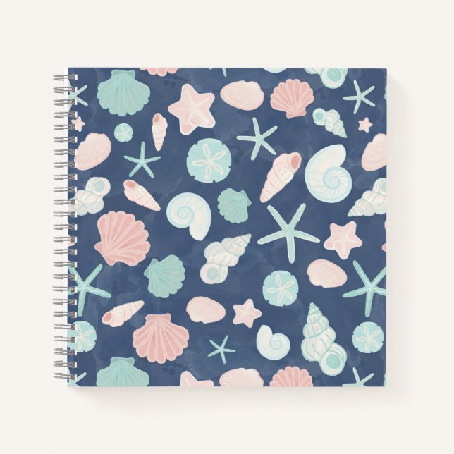 seashells pattern notebook (Front)