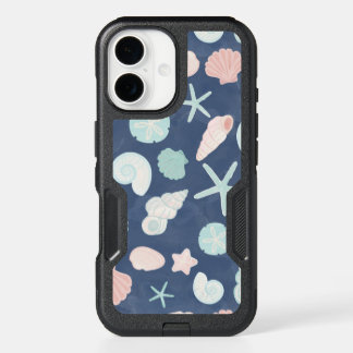seashells pattern iPhone 16 case