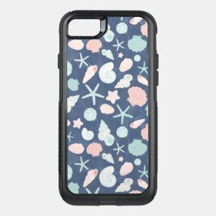 seashells pattern OtterBox commuter iPhone SE/8/7 case