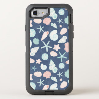 seashells pattern OtterBox defender iPhone SE/8/7 case