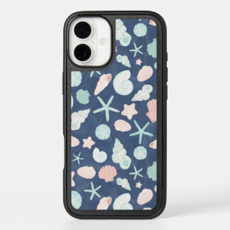 seashells pattern iPhone 16 plus case