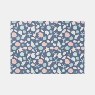 seashells pattern outdoor rug