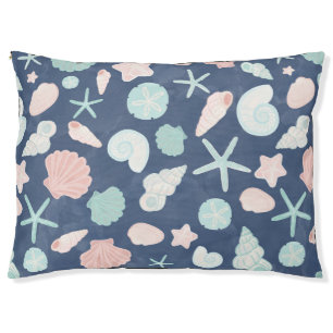 seashells pattern pet bed