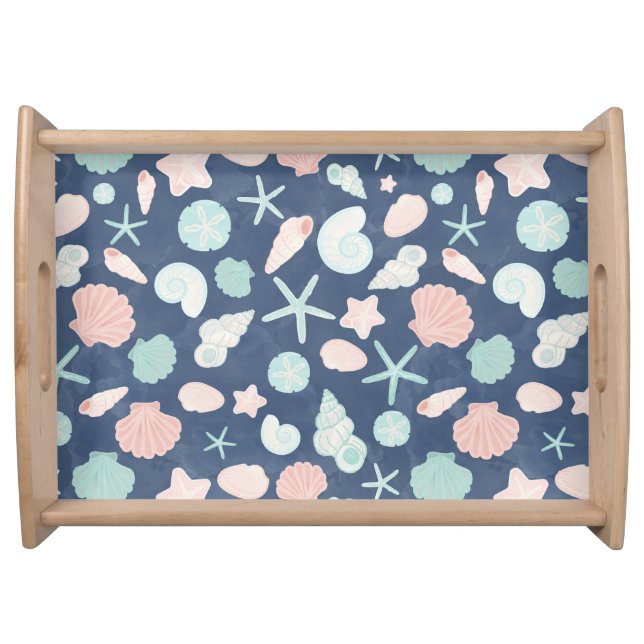 seashells pattern serving tray (Front)