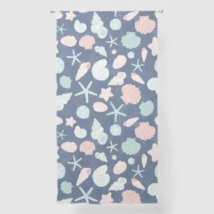 seashells pattern sheer curtains