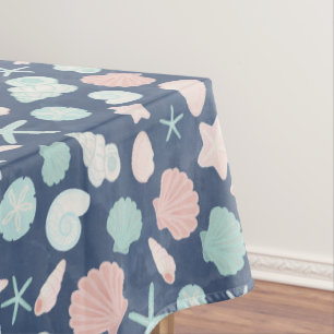 seashells pattern tablecloth