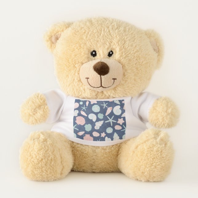 seashells pattern teddy bear (Front)