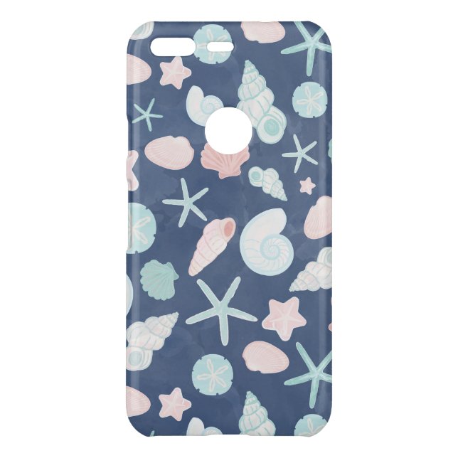seashells pattern uncommon google pixel case (Back)