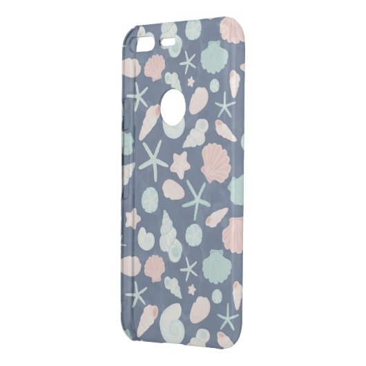 seashells pattern uncommon google pixel case (Back/Left)